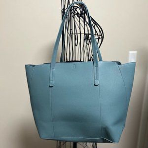 Indigo | Over the shoulder tote bag with tie closure and inside pocket